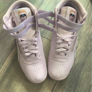 Cardi B lavender Reebok collab sneaker